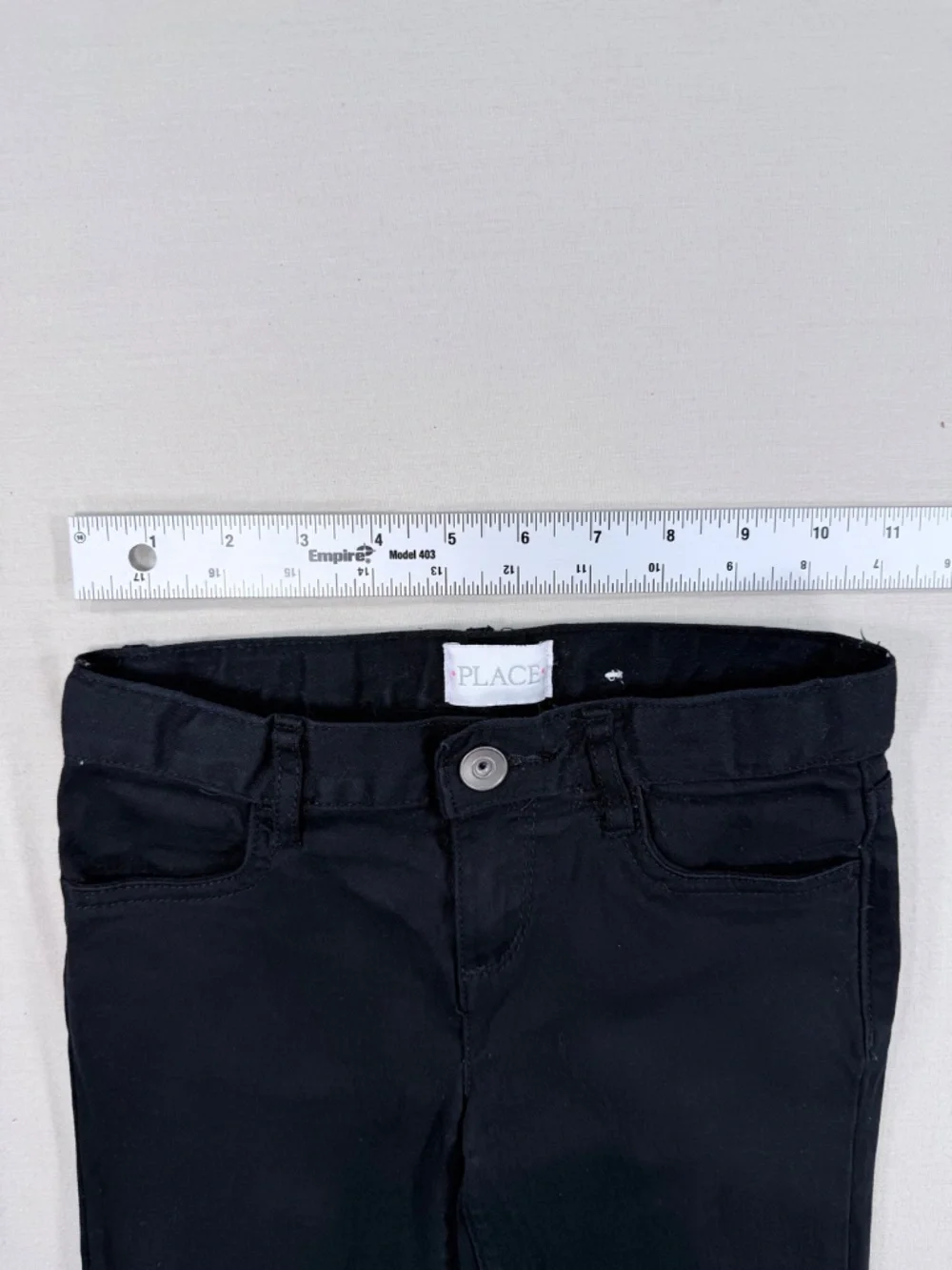The Children's Place Boys Black Twill Chino Shorts Size 6 EUC